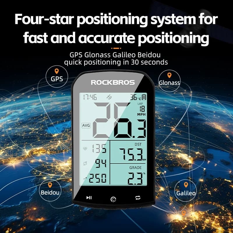 GPS kolesarski računalnik z Bluetooth in ANT+