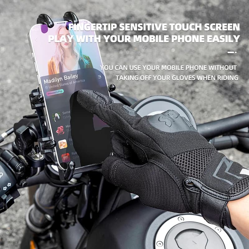 Četverosezonske zračne moto rokavice za dotikalni zaslon